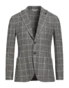 Paoloni Man Blazer Light Grey Size 40 Virgin Wool, Polyester In Gray