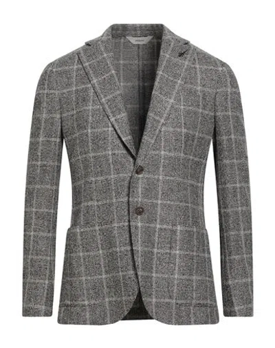 Paoloni Man Blazer Light Grey Size 40 Virgin Wool, Polyester In Gray