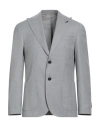 Paoloni Man Blazer Light Grey Size 42 Virgin Wool, Elastane In Gray