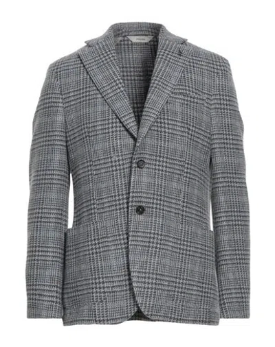 Paoloni Man Blazer Light Grey Size 44 Wool, Polyamide In Gray