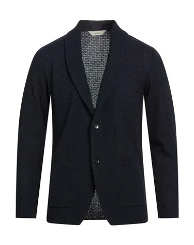 Paoloni Man Blazer Midnight Blue Size 40 Cotton, Acrylic