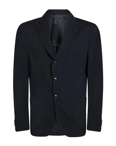 Paoloni Man Blazer Midnight Blue Size 40 Polyamide, Elastane