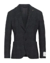 Paoloni Man Blazer Midnight Blue Size 40 Virgin Wool, Polyamide, Elastane In Blue