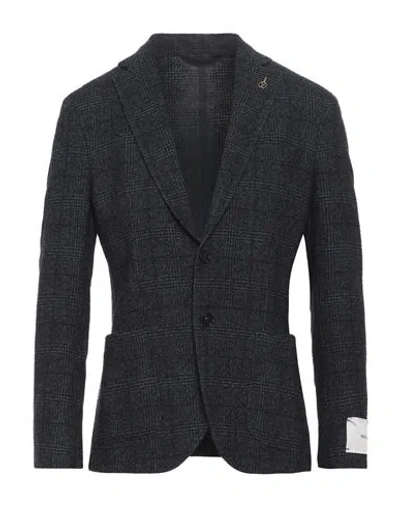 Paoloni Man Blazer Midnight Blue Size 40 Virgin Wool, Polyamide, Elastane