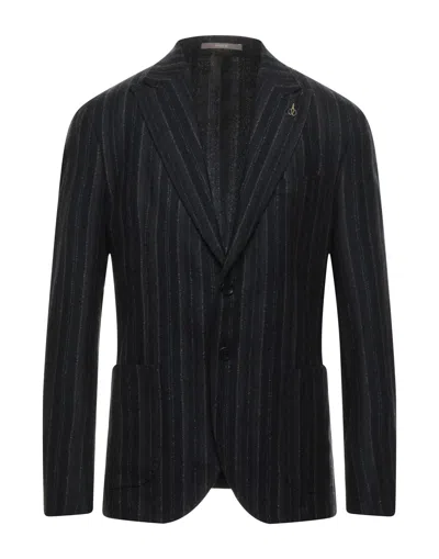 Paoloni Suit Jackets In Dark Blue