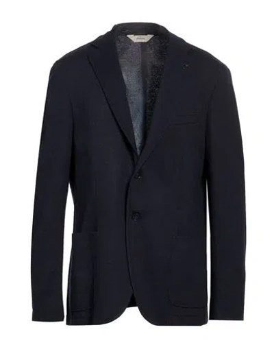 Paoloni Man Blazer Midnight Blue Size 40 Wool, Polyamide, Cashmere