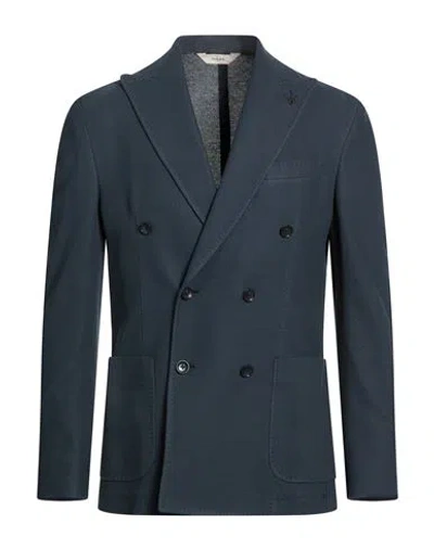Paoloni Man Blazer Midnight Blue Size 42 Cotton