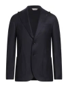 Paoloni Man Blazer Midnight Blue Size 42 Virgin Wool, Elastane In Black