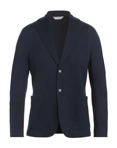 Paoloni Man Blazer Midnight Blue Size 42 Wool, Cotton, Elastane