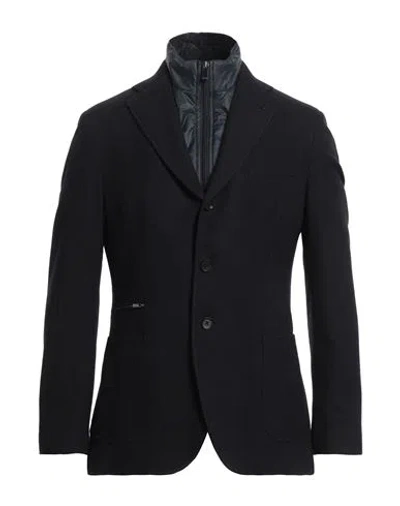 Paoloni Man Blazer Midnight Blue Size 40 Virgin Wool, Paper, Polyamide