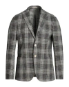 Paoloni Man Blazer Navy Blue Size 40 Cotton, Linen, Polyester, Elastane