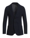 Paoloni Man Blazer Navy Size 44 Wool, Polyamide In Navy Blue