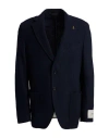 Paoloni Man Blazer Navy Size 46 Virgin Wool, Polyamide In Navy Blue