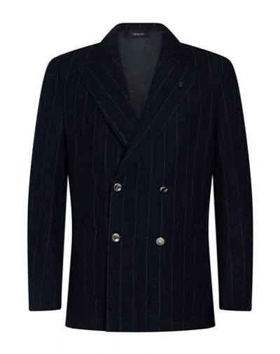 Paoloni Man Blazer Navy Size 40 Wool, Polyamide In Blue