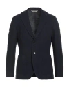 Paoloni Man Blazer Navy Size 42 Wool, Cotton In Blue