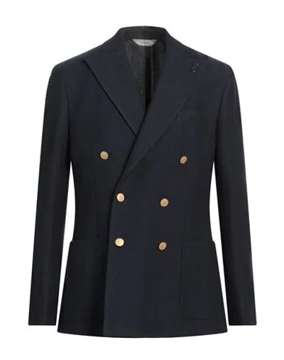 Paoloni Man Blazer Navy Size 44 Cotton