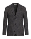 Paoloni Man Blazer Navy Size 44 Wool, Polyester, Viscose, Polyamide, Synthetic Fibers In Gray