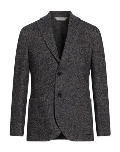 Paoloni Man Blazer Navy Size 44 Wool, Polyester, Viscose, Polyamide, Synthetic Fibers In Gray