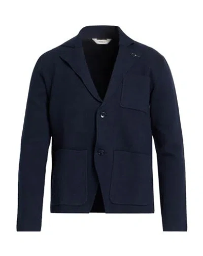 Paoloni Man Blazer Navy Size Xl Cotton, Polyamide In Blue
