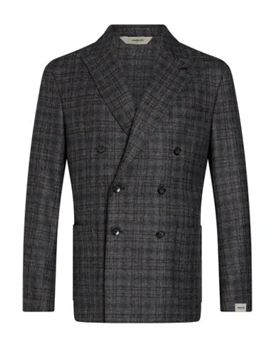 Paoloni Man Blazer Slate Blue Size 40 Virgin Wool