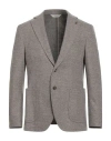 Paoloni Man Blazer Taupe Size 46 Cotton, Virgin Wool, Polyamide, Cashmere In Gray