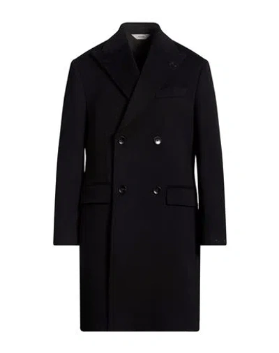 Paoloni Man Coat Black Size 40 Wool, Cashmere