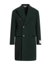 Paoloni Man Coat Green Size 44 Virgin Wool, Polyamide In Black