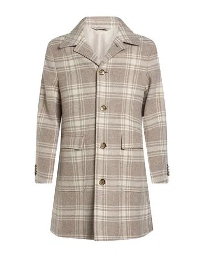 Paoloni Man Coat Light Grey Size 40 Wool, Polyamide, Cashmere In Gray