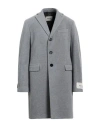 Paoloni Man Coat Light Grey Size 40 Cashmere In Grey