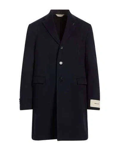 Paoloni Man Coat Midnight Blue Size 46 Cashmere