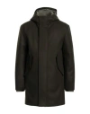 Paoloni Man Coat Military Green Size 40 Wool, Polyester, Polyamide, Polyurethane In Green