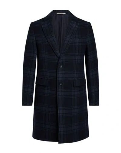 Paoloni Man Coat Navy Size 36 Wool, Polyamide, Cashmere In White