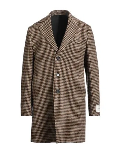 Paoloni Man Coat Sand Size 36 Virgin Wool In Beige