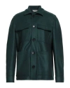 Paoloni Man Jacket Dark Green Size 40 Virgin Wool In Green