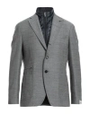 Paoloni Man Jacket Grey Size 44 Virgin Wool, Elastane In Gray