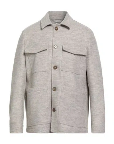 Paoloni Man Jacket Grey Size 46 Virgin Wool In Gray