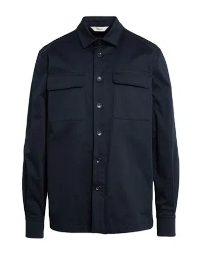 Paoloni Man Jacket Midnight Blue Size 40 Cotton, Elastane In Multi