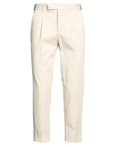 Paoloni Man Pants Beige Size 30 Cotton, Elastane In Neutral