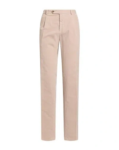 Paoloni Man Pants Beige Size 36 Cotton, Elastane In Neutral