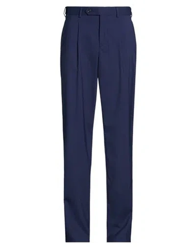 Paoloni Man Pants Blue Size 28 Wool, Elastane