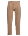 Paoloni Man Pants Brown Size 36 Cotton, Elastane In Brown