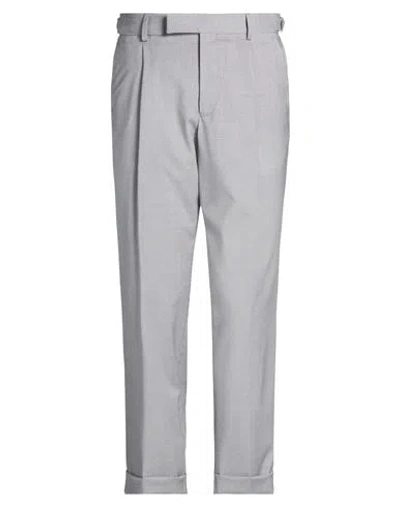 Paoloni Man Pants Grey Size 32 Wool, Elastane In Brown