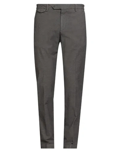 Paoloni Man Pants Grey Size 34 Cotton, Elastane In Gray