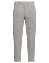 Paoloni Man Pants Grey Size 38 Cotton, Lyocell, Elastane In Gray