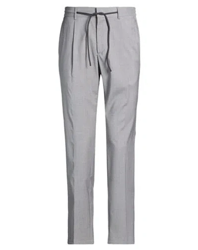Paoloni Man Pants Grey Size 38 Wool, Elastane In Gray
