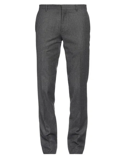 Paoloni Man Pants Lead Size 38 Virgin Wool In Grey