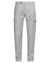 Paoloni Man Pants Light Grey Size 36 Virgin Wool, Elastane In Gray