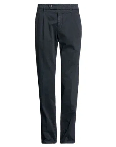 Paoloni Man Pants Midnight Blue Size 30 Cotton, Elastane In Multi