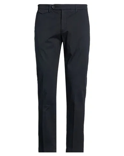 Paoloni Man Pants Midnight Blue Size 34 Cotton, Elastane