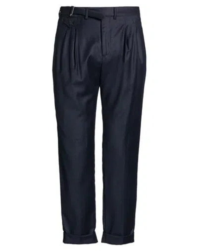 Paoloni Man Pants Midnight Blue Size 34 Virgin Wool, Elastane